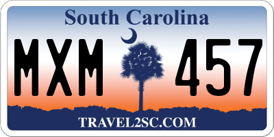 SC license plate MXM457