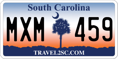 SC license plate MXM459