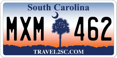 SC license plate MXM462