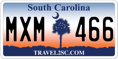 SC license plate MXM466