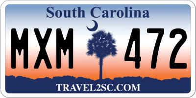 SC license plate MXM472