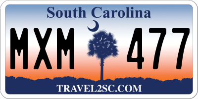SC license plate MXM477