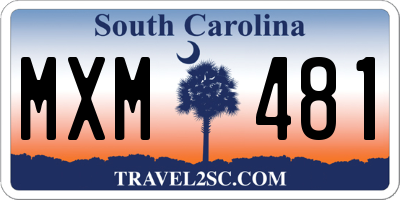 SC license plate MXM481