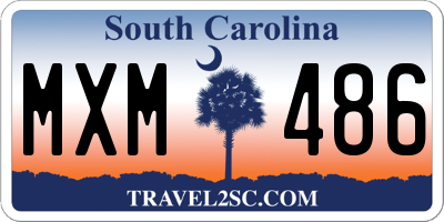 SC license plate MXM486