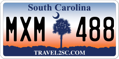 SC license plate MXM488