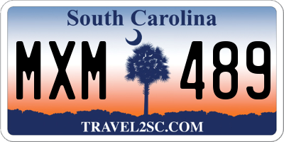 SC license plate MXM489
