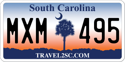 SC license plate MXM495
