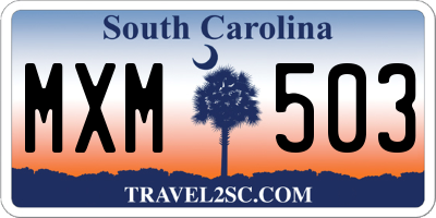 SC license plate MXM503