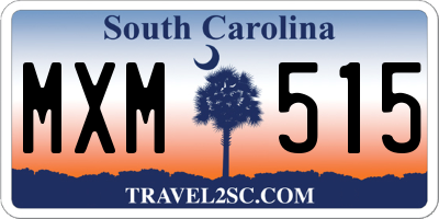 SC license plate MXM515