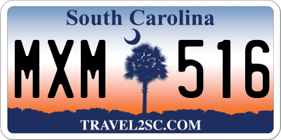 SC license plate MXM516