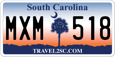 SC license plate MXM518