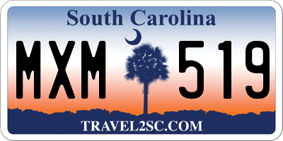 SC license plate MXM519