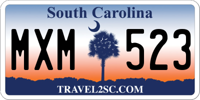SC license plate MXM523