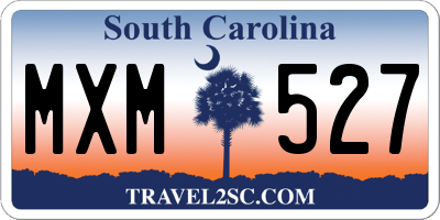 SC license plate MXM527