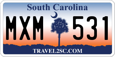 SC license plate MXM531