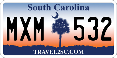 SC license plate MXM532