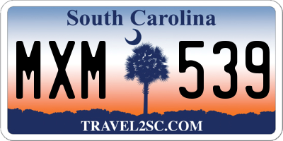 SC license plate MXM539