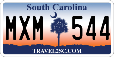 SC license plate MXM544