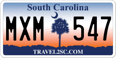 SC license plate MXM547