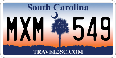 SC license plate MXM549