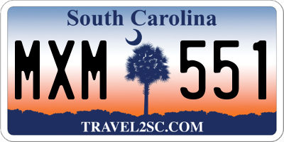 SC license plate MXM551