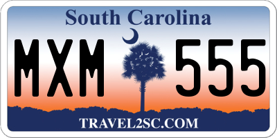 SC license plate MXM555