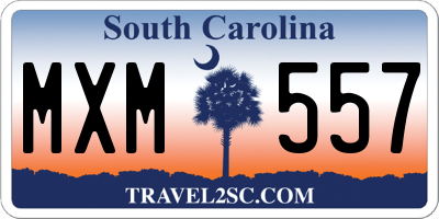 SC license plate MXM557