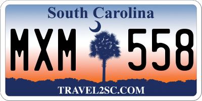 SC license plate MXM558
