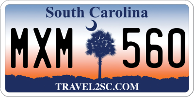 SC license plate MXM560