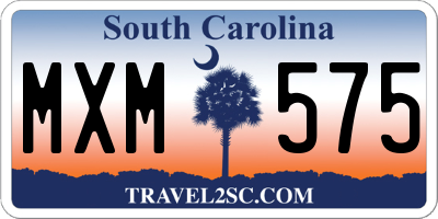 SC license plate MXM575
