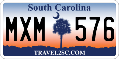 SC license plate MXM576