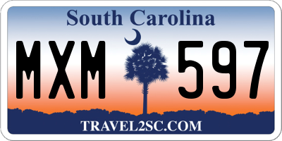 SC license plate MXM597