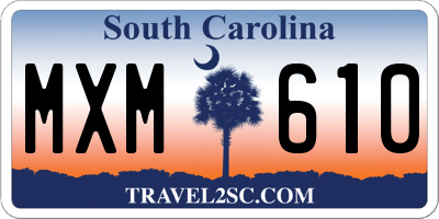 SC license plate MXM610