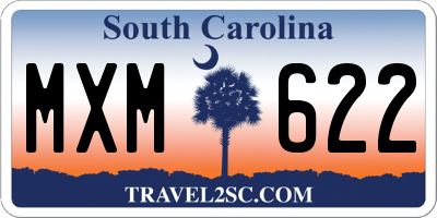 SC license plate MXM622