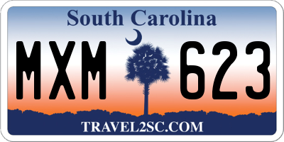 SC license plate MXM623