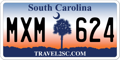 SC license plate MXM624