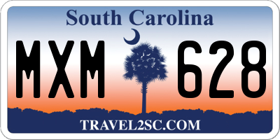 SC license plate MXM628