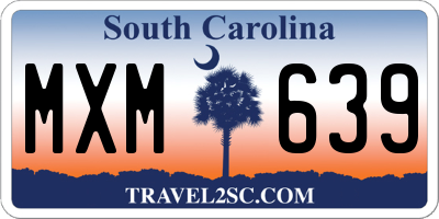 SC license plate MXM639