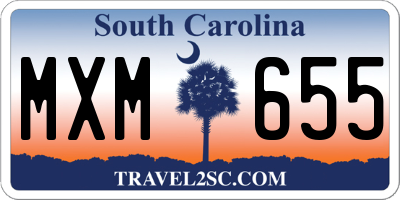 SC license plate MXM655