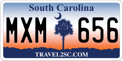 SC license plate MXM656