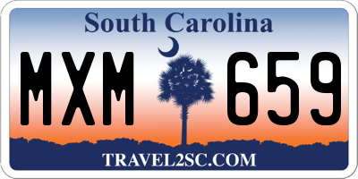 SC license plate MXM659