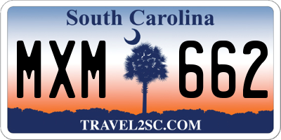 SC license plate MXM662