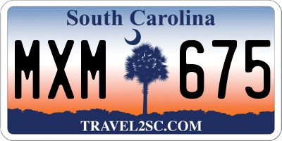 SC license plate MXM675