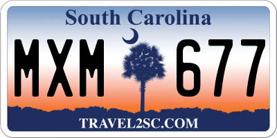 SC license plate MXM677