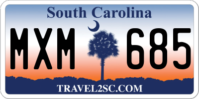 SC license plate MXM685