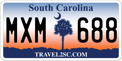 SC license plate MXM688