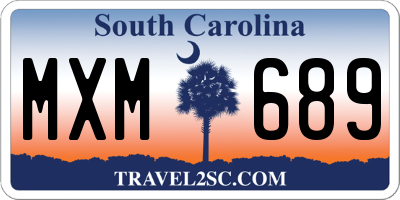 SC license plate MXM689