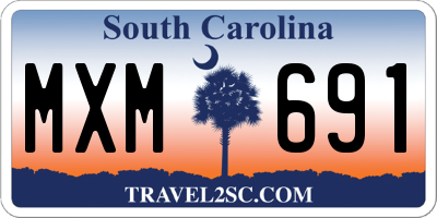 SC license plate MXM691
