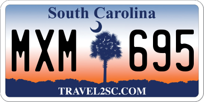 SC license plate MXM695