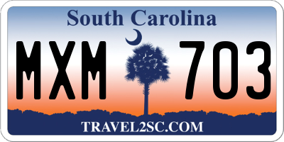 SC license plate MXM703
